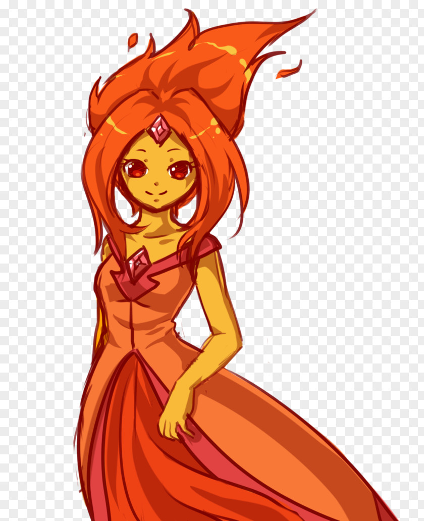 Finn The Human Flame Princess Marceline Vampire Queen Fan Art PNG