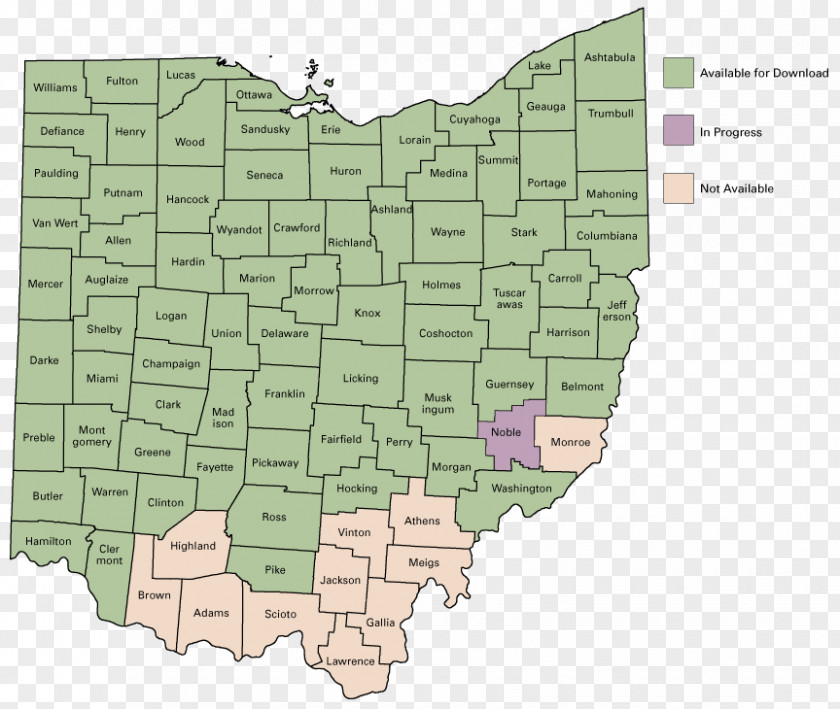Map Ohio Water Resources Ecoregion Land Lot PNG