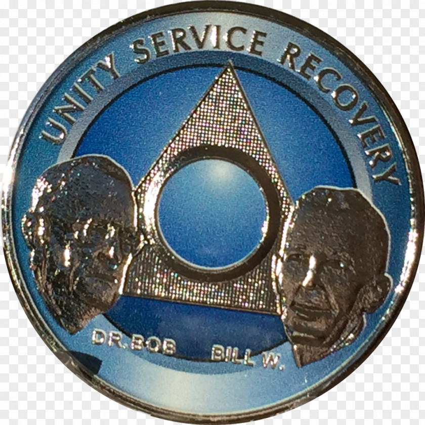 Medal Bill W. And Dr. Bob Alcoholics Anonymous Sobriety Coin PNG