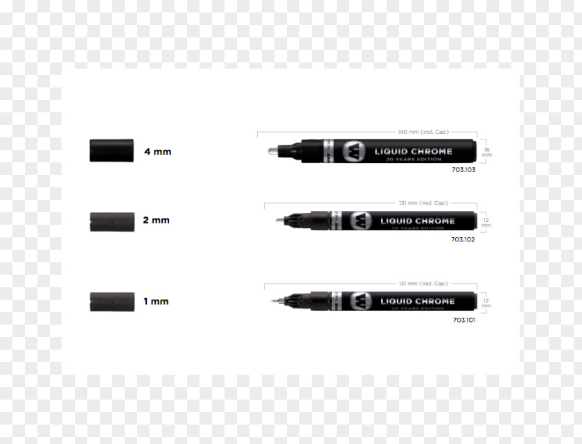 Pen Marker Chrome Plating Paint Copic PNG