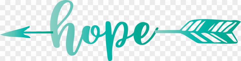 Hope Arrow With Cute Word PNG