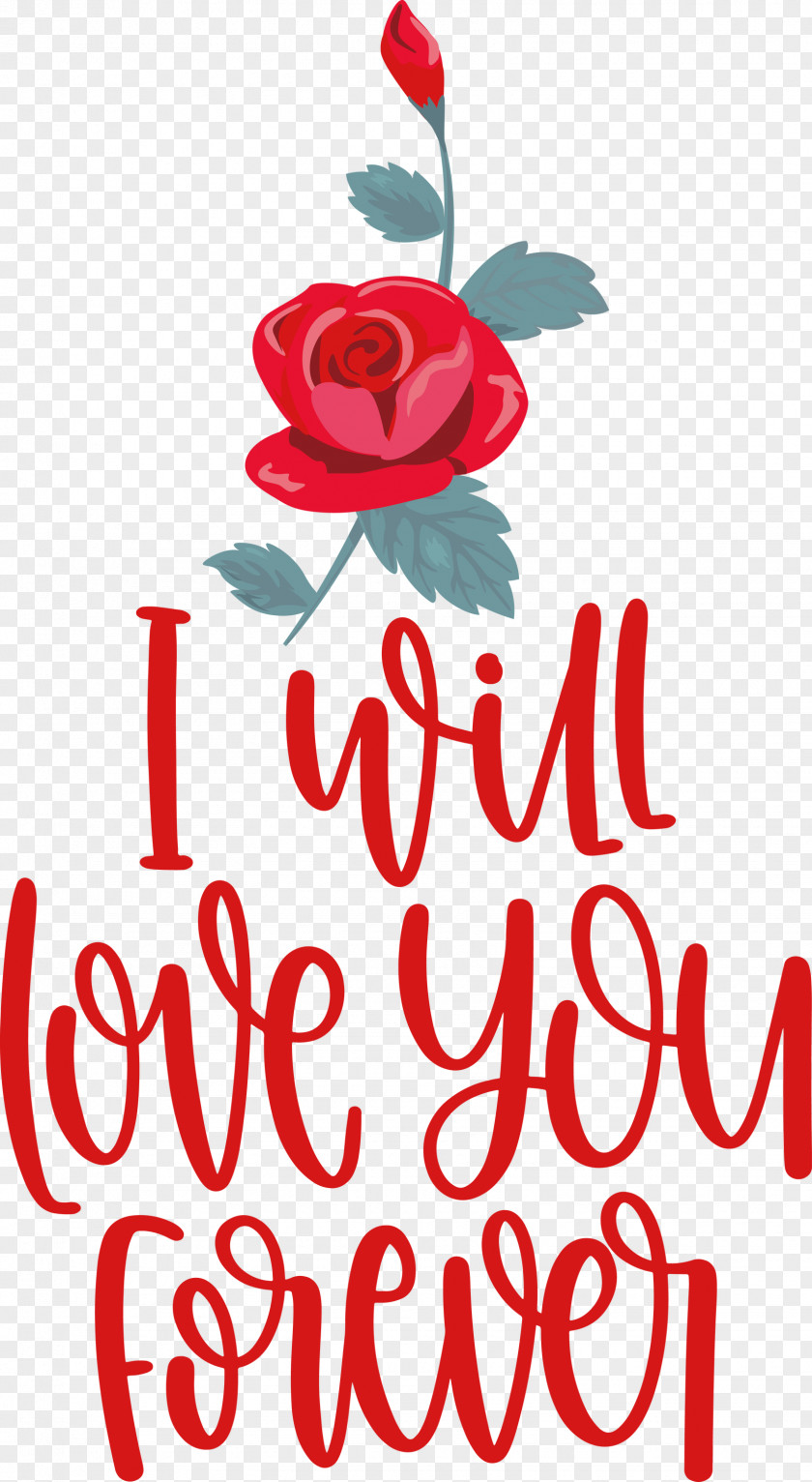 Love You Forever Valentines Day Quote PNG