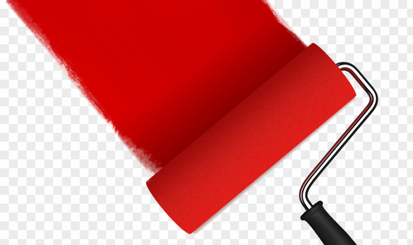 Red Paint Rollers Cabinet Painting House Painter And Decorator PNG