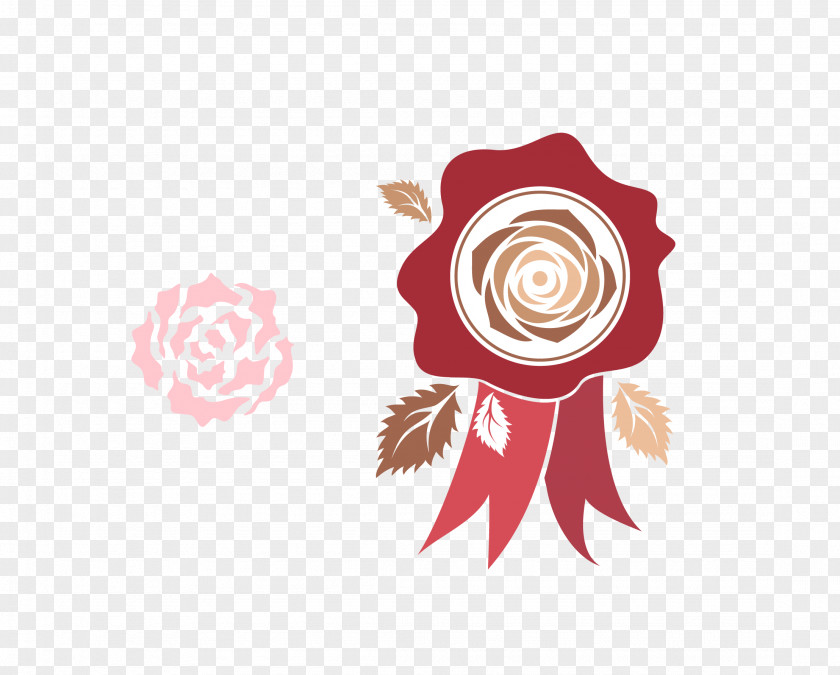 Rose Wedding Label PNG