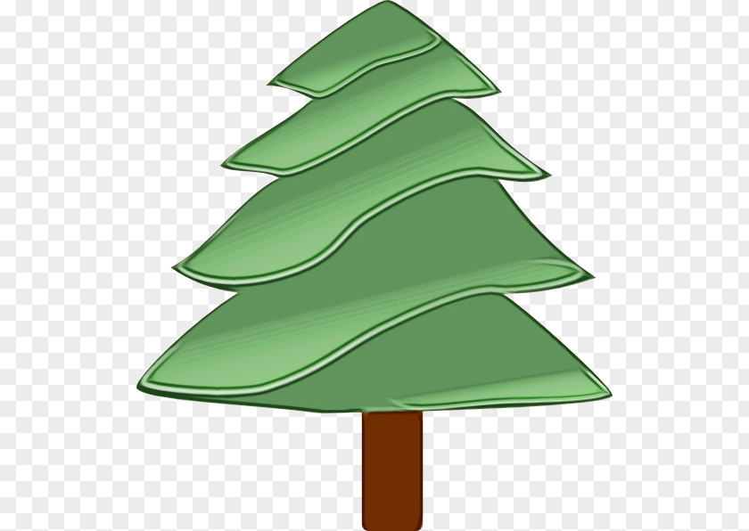 White Pine Oregon Watercolor Christmas Tree PNG