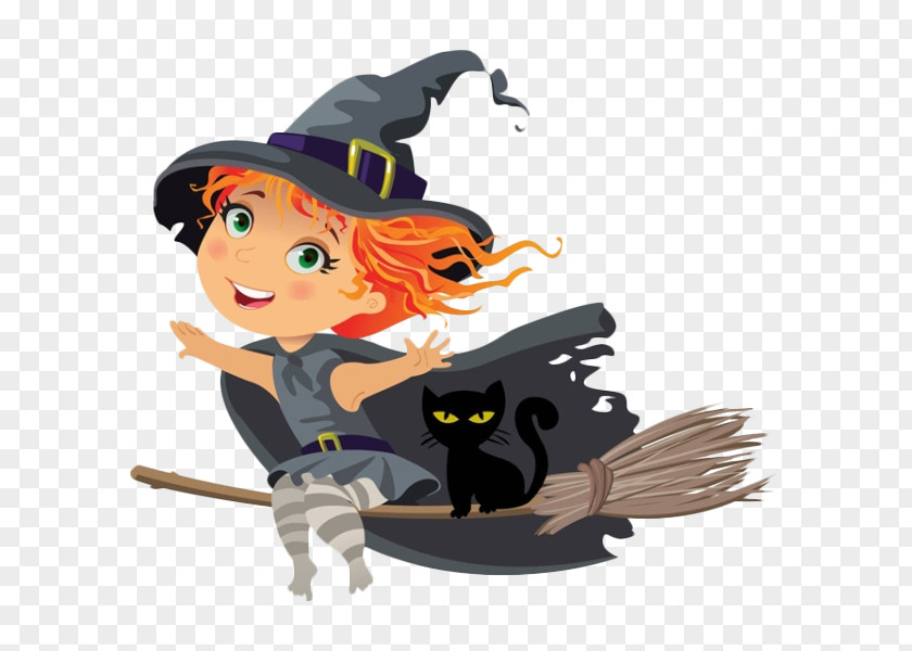 Cute Little Cartoon Witch Witchcraft Royalty-free Illustration PNG