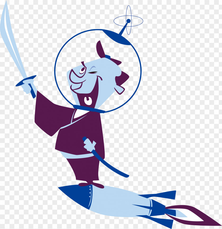 Samurai Cartoon Illustration PNG