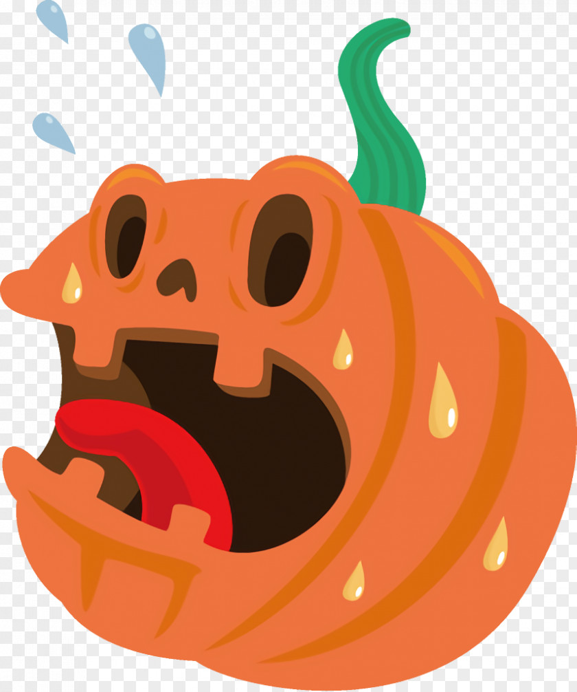 Vegetable Smile Jack-o-Lantern Halloween Pumpkin Carving PNG