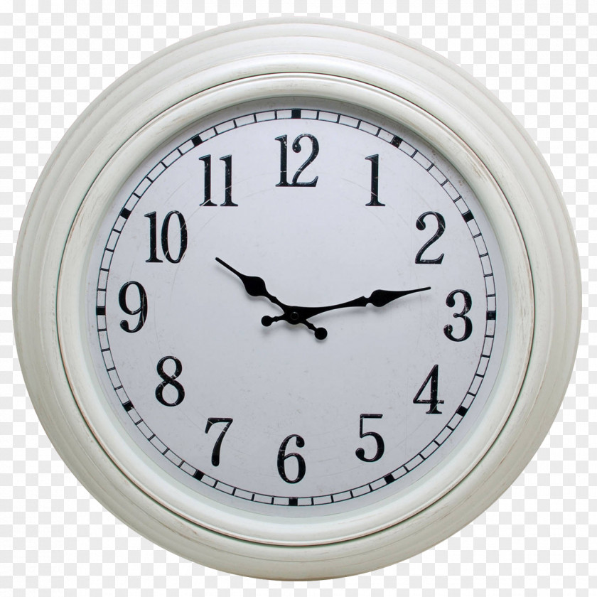 White Wall Clock Distressing Furniture Room PNG