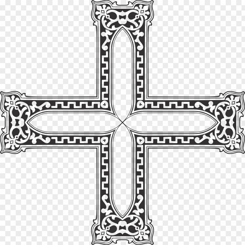 Christian Cross Ornament Clip Art PNG