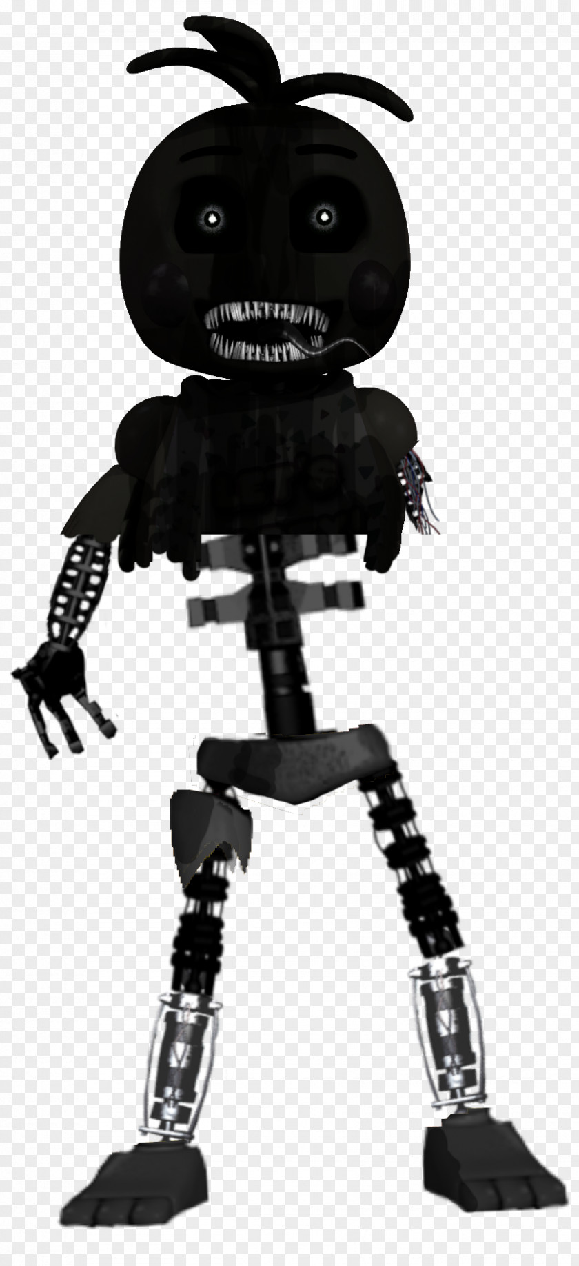 Five Nights At Freddy's 4 Nightmare Toy Black And White PNG