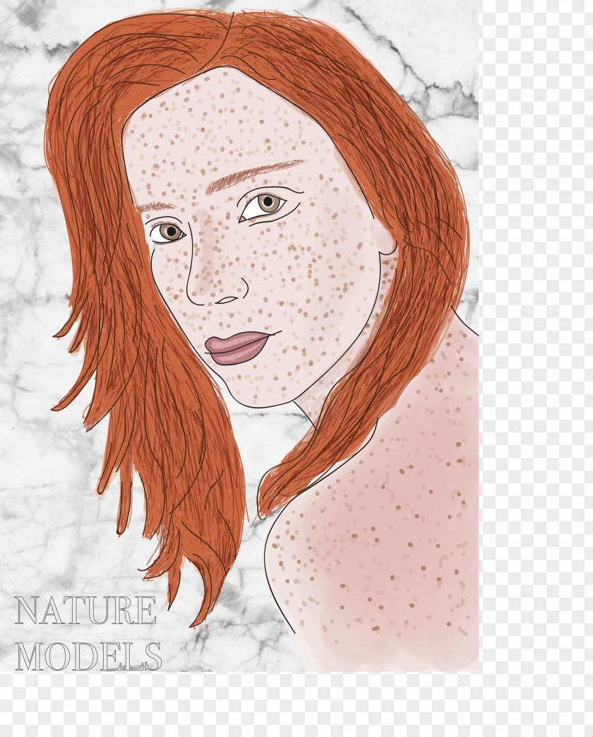 Hair Coloring Freckle Red Brown PNG