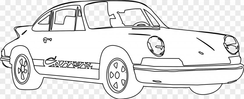 Porsche Cliparts Sports Car Line Art Door Drawing PNG
