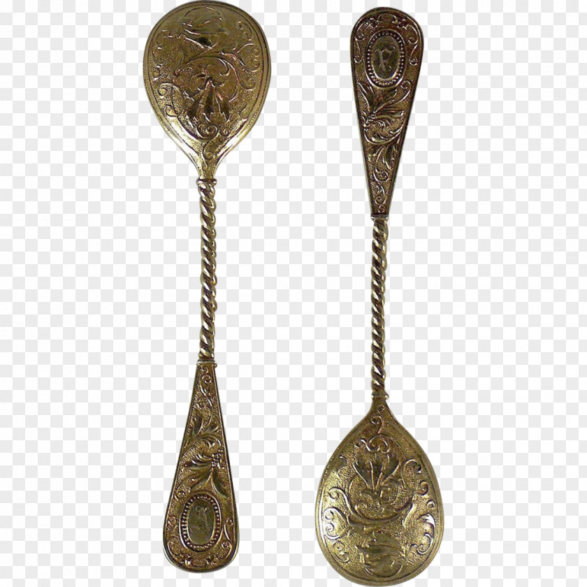Wooden Spoon Cutlery Silver Tableware 01504 PNG
