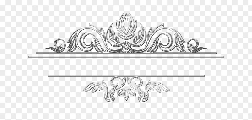 European Silver Pattern Decoration PNG
