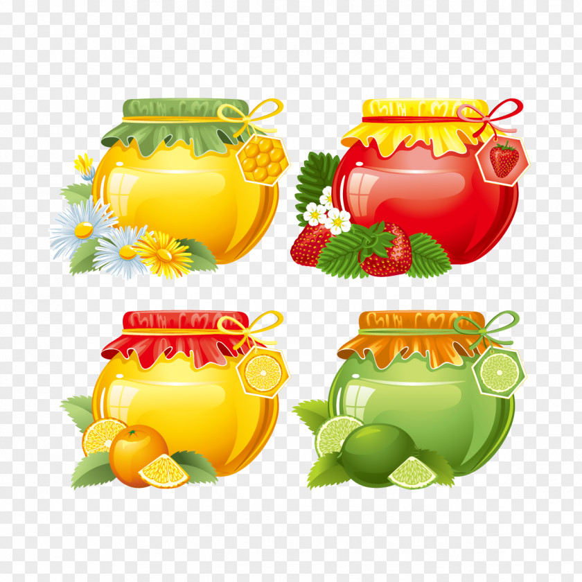 Fruit And Jars Marmalade Preserves Jar Illustration PNG
