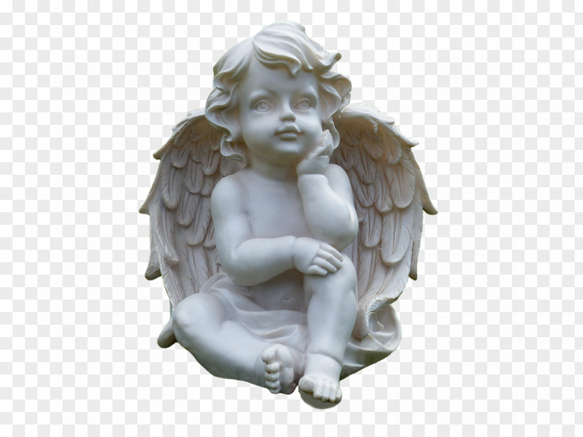 Angel Cherub Statue Stone Sculpture PNG