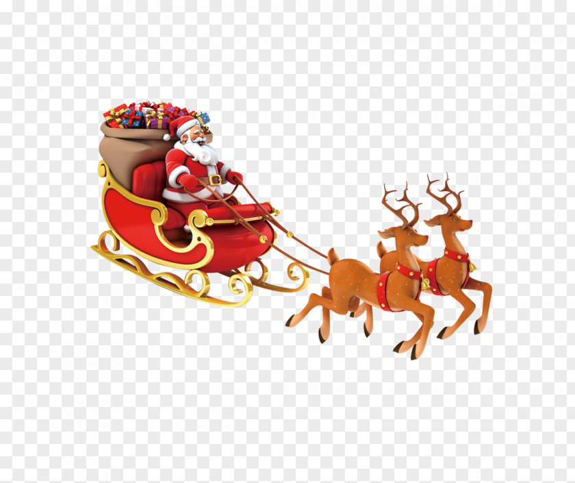 Creative Christmas Santa Claus Reindeer Bag PNG