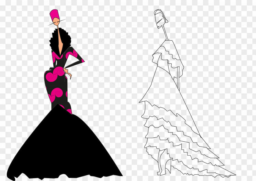 Fashion Illustration Clothing Dress Design PNG