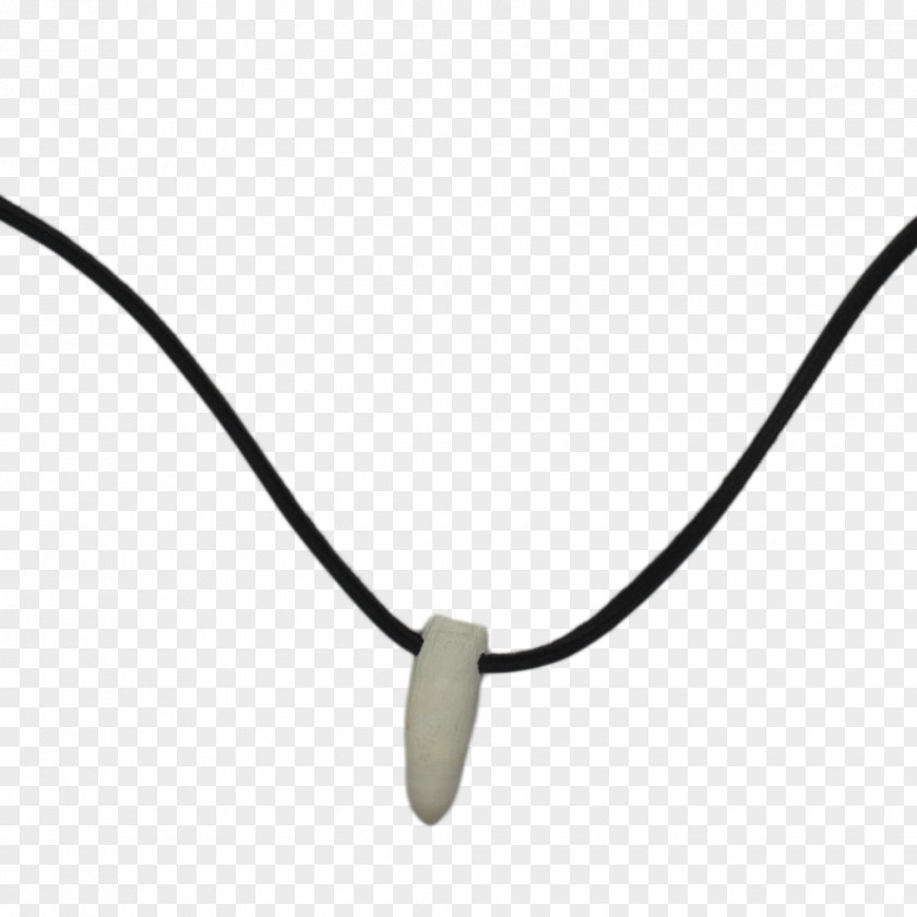 Teeth Collection Necklace Body Jewellery Line Black M PNG