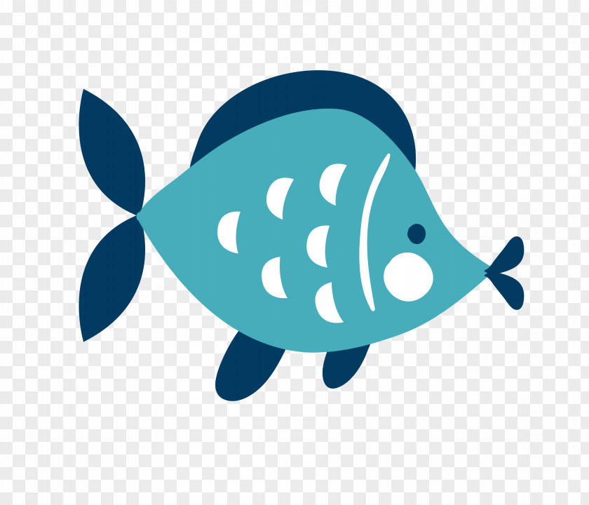 Vector Blue Black Sea Kiss Fish Cartoon Drawing Clip Art PNG