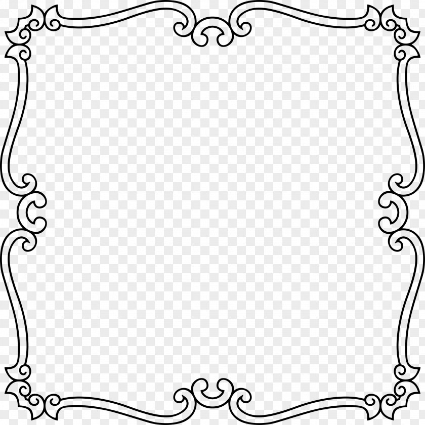 High-end Ornaments Border Line Art Black And White Photography Clip PNG