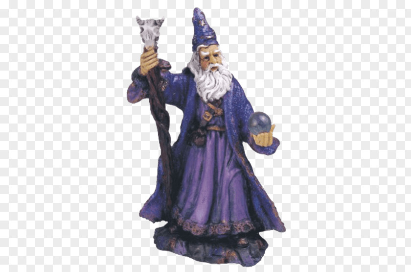 Magician Figurine Statue Crystal Ball PNG
