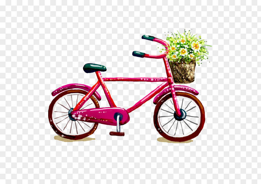 Spring Bike Cartoon Download Clip Art PNG