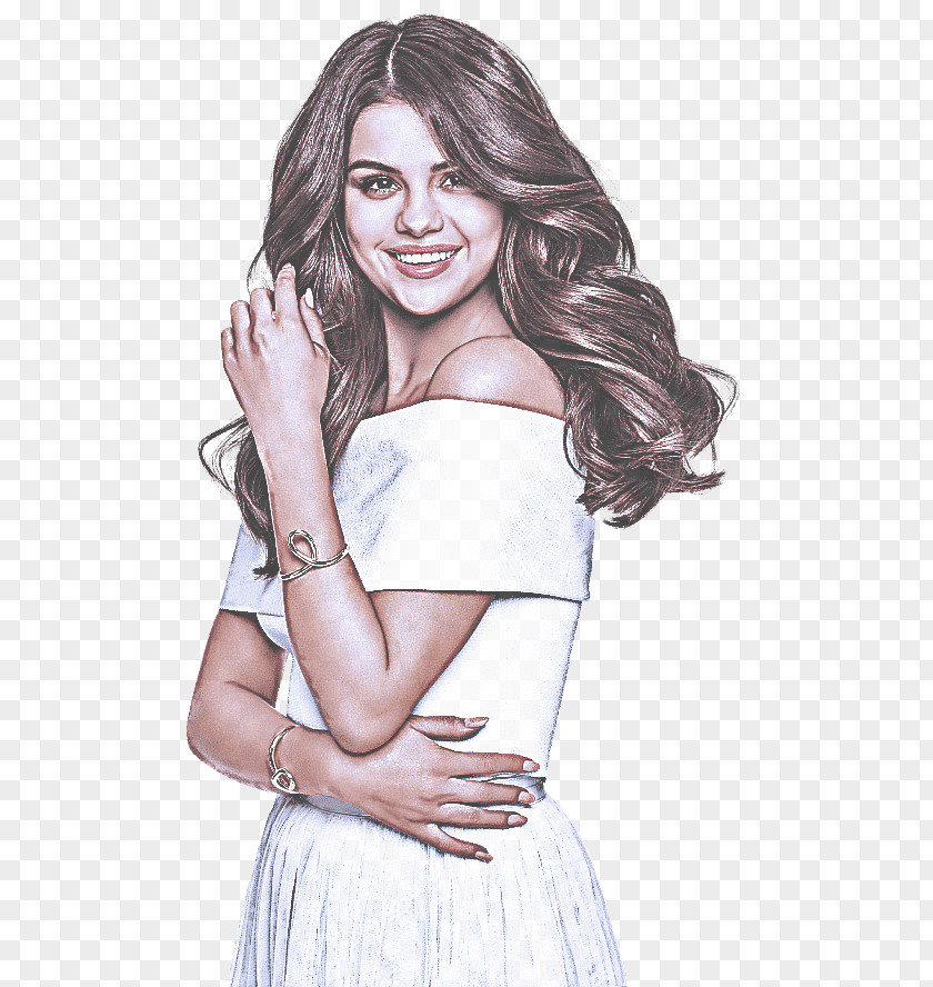 Dress Hand Hair White Shoulder Arm Long PNG