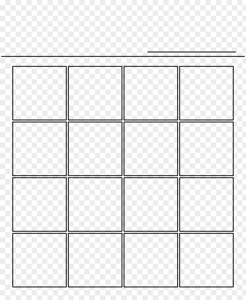 Pattern Bingo Template Data PNG