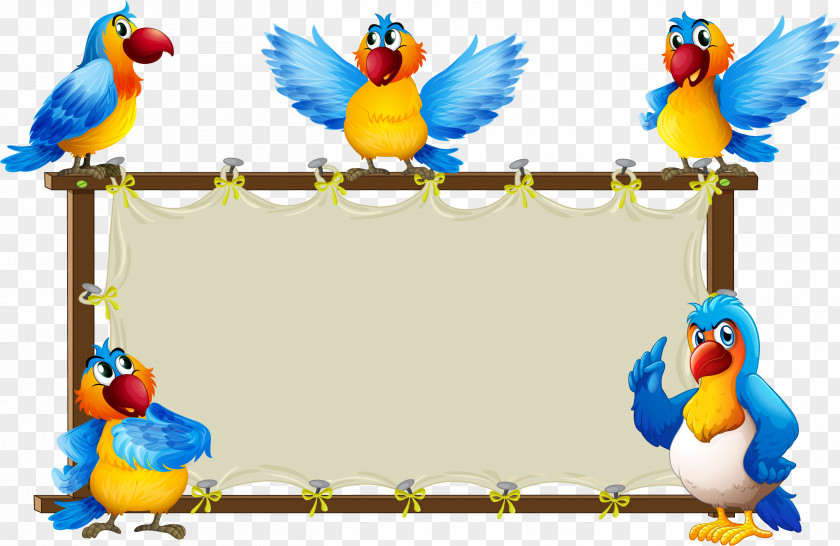 Blue Parrot Signboard Macaw Royalty-free Clip Art PNG