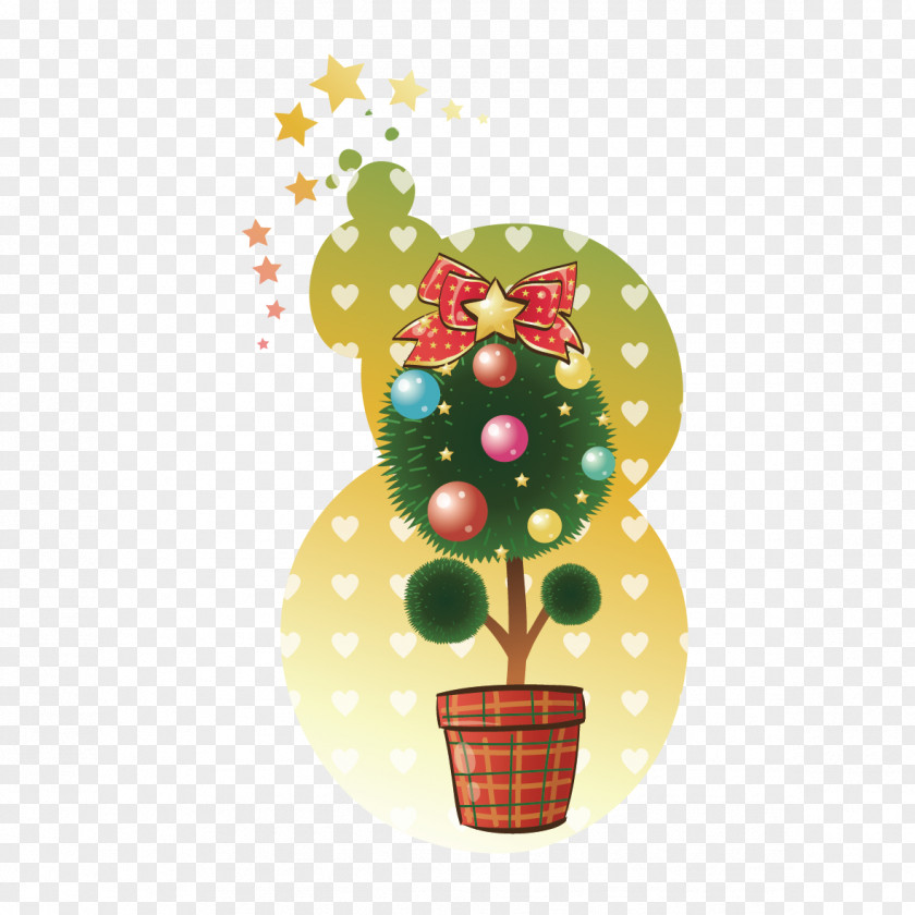Creative Christmas Ornament Tree Clip Art PNG