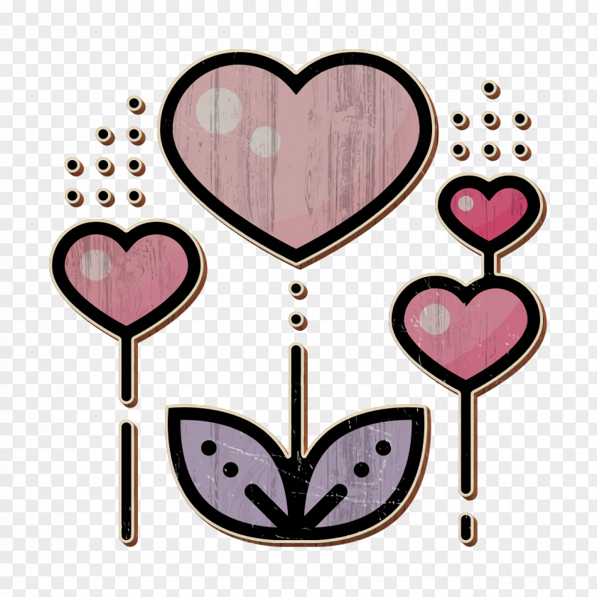 Heart Icon Love Flower PNG