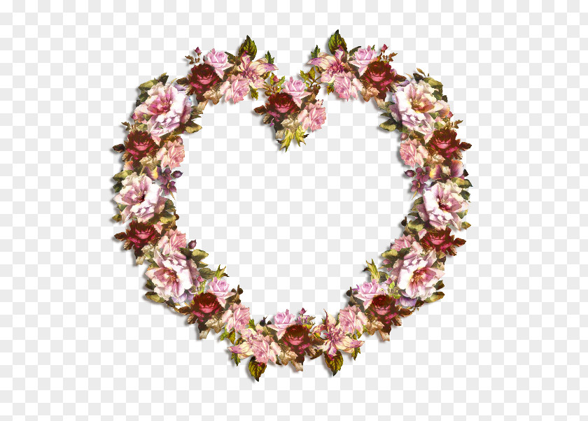 Wreath Lei Floral Design Pink M PNG