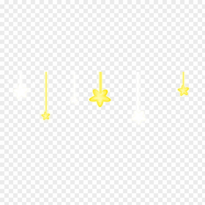 Floating Little Star Yellow Angle Font PNG