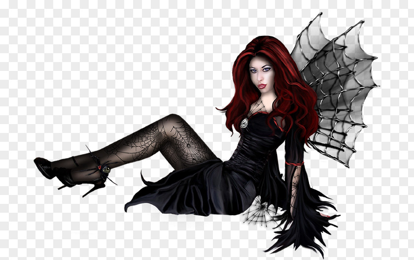 RM Fairy Black Hair Illustration PNG