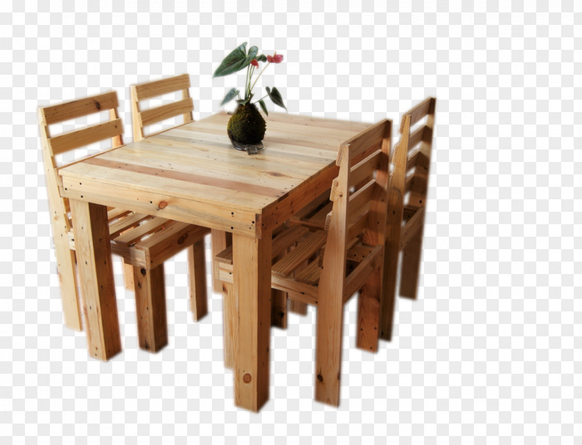 Table Chair Dining Room Wood Pallet PNG