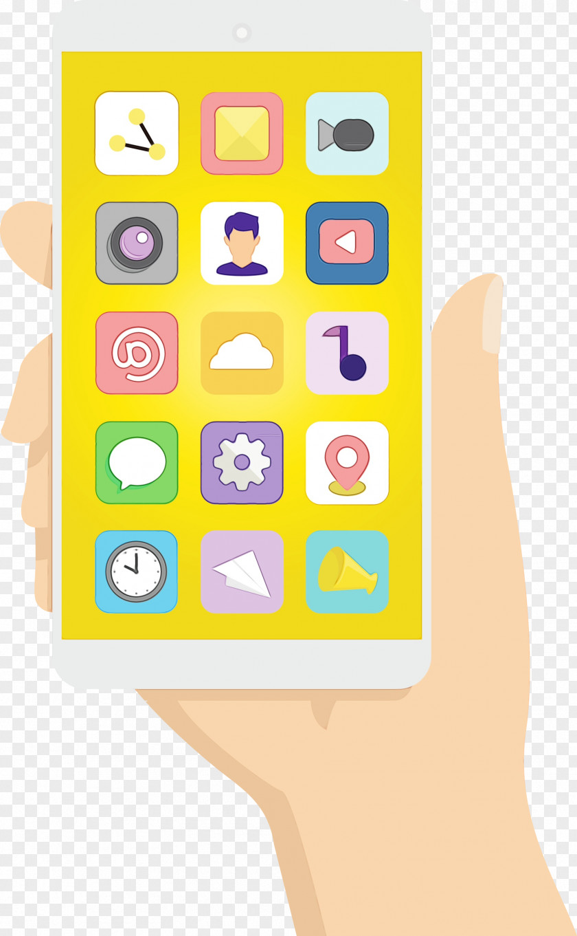 Mobile Phone Cellular Network Telephony Telephone Yellow PNG