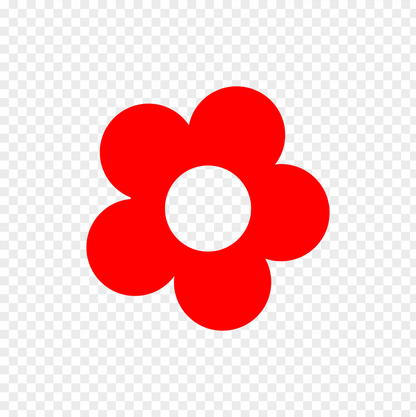 Hippie Art Cliparts Flower Red Petal Clip PNG