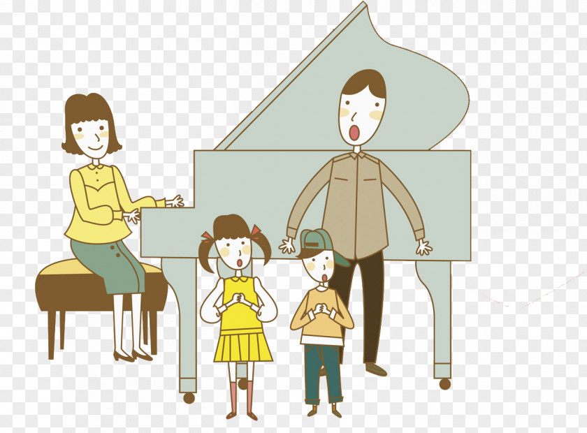 Piano Mother Stock Photography Watercolor Painting Illustration PNG