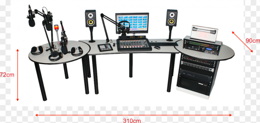 Studio Desk Microphone Internet Radio Recording PNG