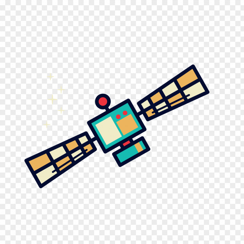 Vector Spaceship Outer Space Satellite Cartoon Illustration PNG