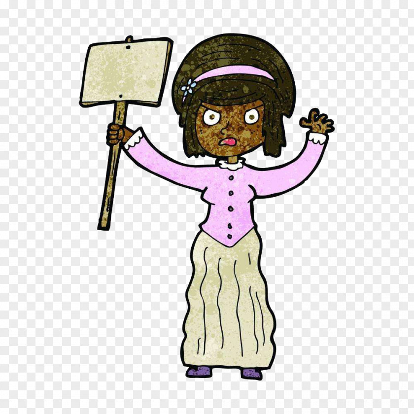 Black Women Maintain Rights Cartoon Female Drawing Illustration PNG