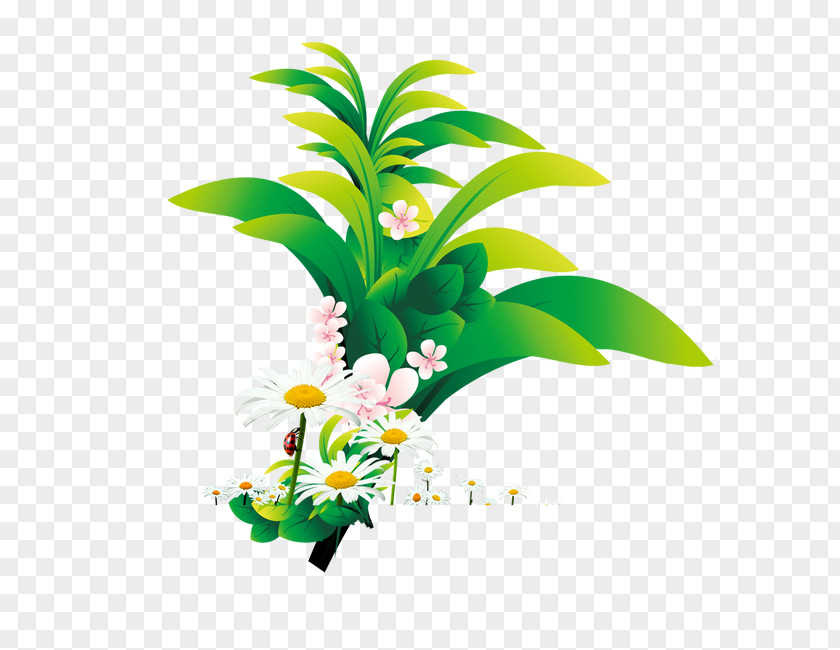 Green Leaf Floral Decoration Computer File PNG