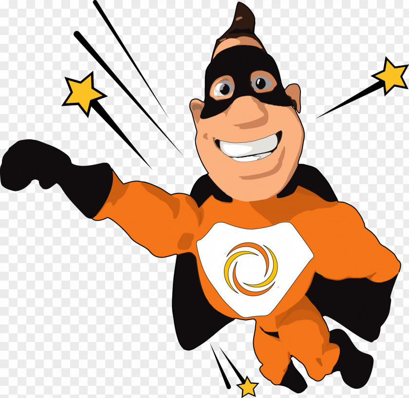 Mascot Pleased Superhero Cartoon PNG