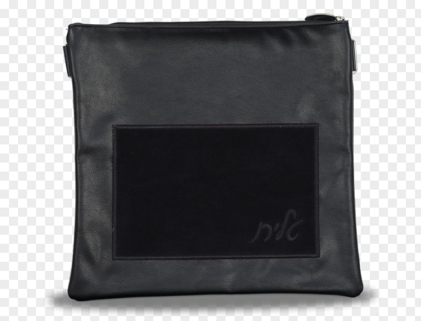 Tefillin Handbag Leather Rectangle Black M PNG