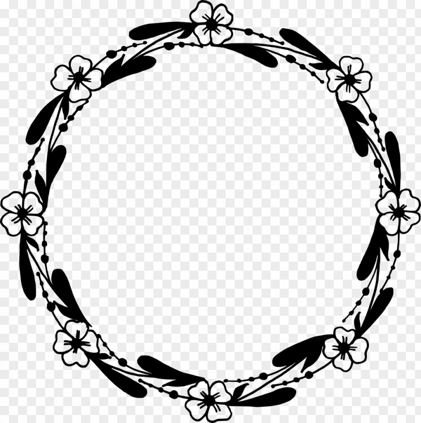 FLORAL CIRCLE Flower Clip Art PNG