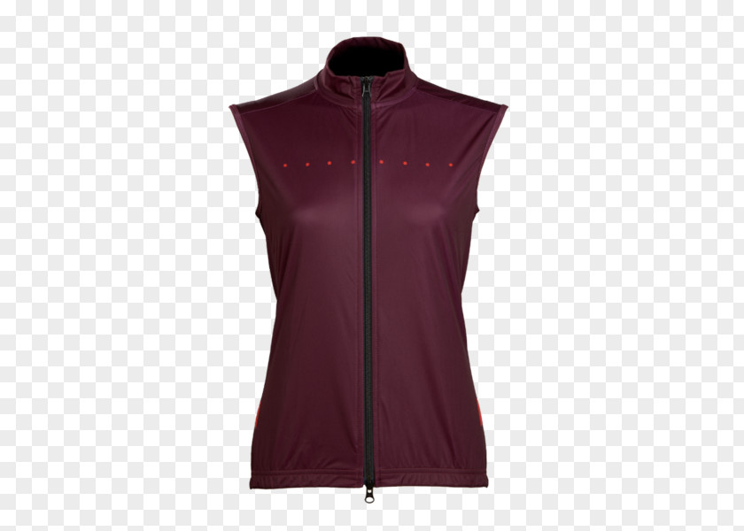 Maroon Plum Gilets Sleeveless Shirt Neck PNG