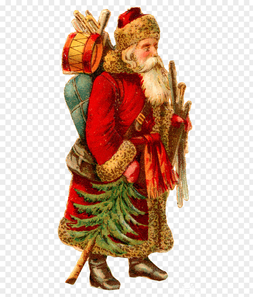 Santa Claus Christmas Ornament Tree Woman Pine PNG