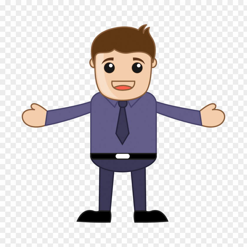 Cartoon Businessmen Welcome Gestures Stock Photography Royalty-free Clip Art PNG